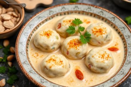 Malai Kofta: Velvety Indian dumplings in rich, creamy gravy.