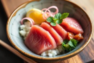 Vibrant Ahi tuna poke bowl, a Hawaiian culinary icon.