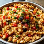Hearty Koshari, Egypt's humble national dish, piled high.