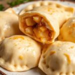 Delicious pierogi filled with potato and cheese, made from scratch.