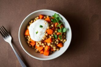 Roasted carrot chickpea: simple, elegant weeknight wonder.