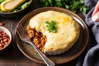 Hearty lentil pie: plant-powered comfort food redefined.
