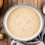 Homemade cream of mushroom soup, a culinary revelation.