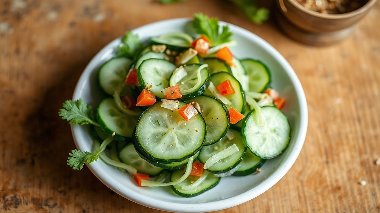 Versatile cucumber salad recipe showcases its culinary chameleon nature.