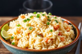 Speedy 20-minute chicken fried rice for ultimate flavor.