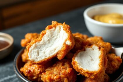 Irresistible Korean chicken with cloud-like crispiness.
