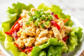 Asian chicken salad with crunchy texture and revolutionary flavor.