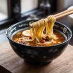 Sad store-bought ramen broth: a culinary crime.