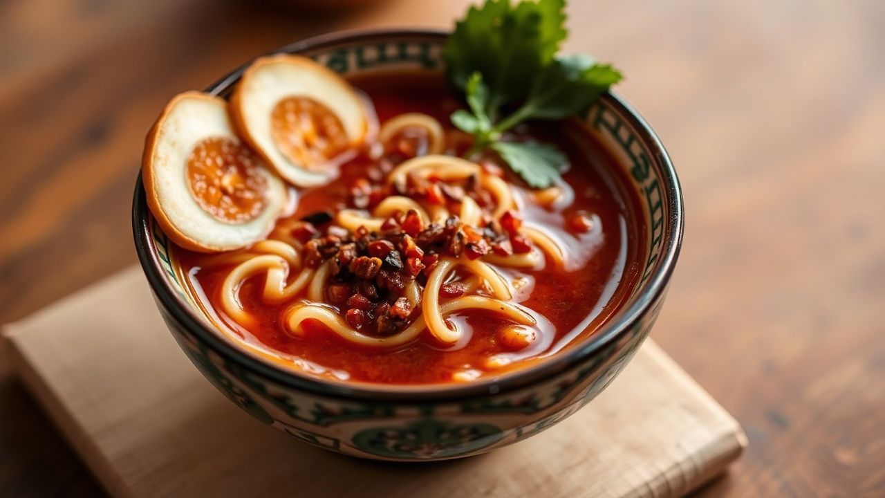 Delicious Miso Ramen with umami flavor, made at home.