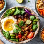 Delicious Middle Eastern meal prep: vibrant spices, healthy ingredients.